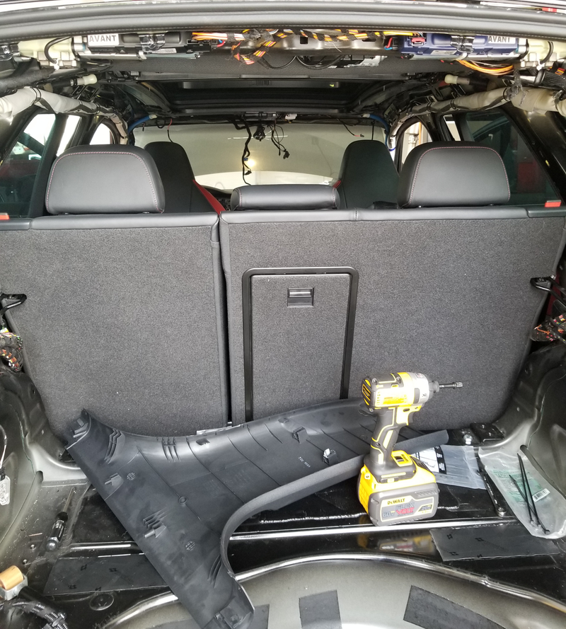 Seats are in, along with the motors for the power liftgate system.